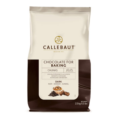 Bake stable chocolate - Callebaut Dark Chocolate Chunks - 2.5kg Bag, Bake Stable for professional baking