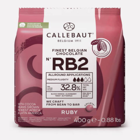 Ciocolata - Ciocolata RUBY 2, RB2, 400 g, Callebaut
