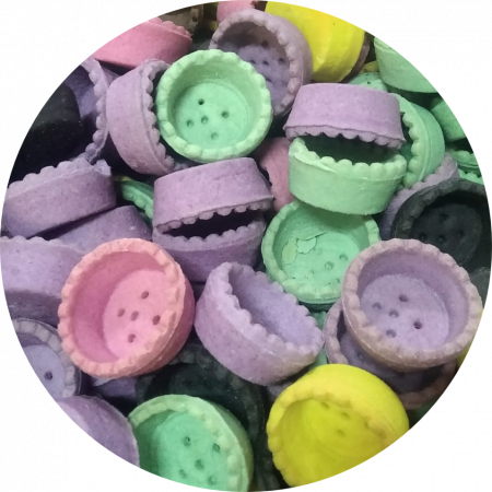 Coji Bomboane, Tarte - Coji de Tarte rotunde culori diverse, 3 kg, Ø 44mm