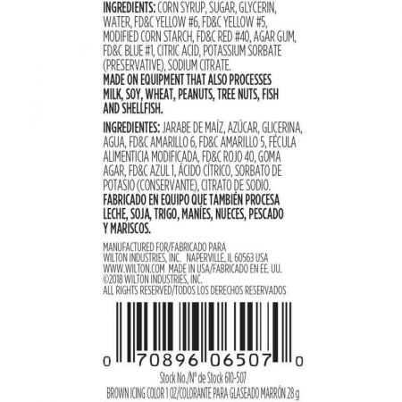 Coloranti Alimentari - Colorant Alimentar Gel, Maro - Wilton, 28 g