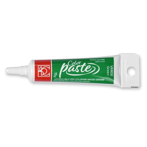 Coloranti Gel - Colorant Alimentar Liposolubil Pasta Tub cu Aplicator, Verde Modecor 15 gr
