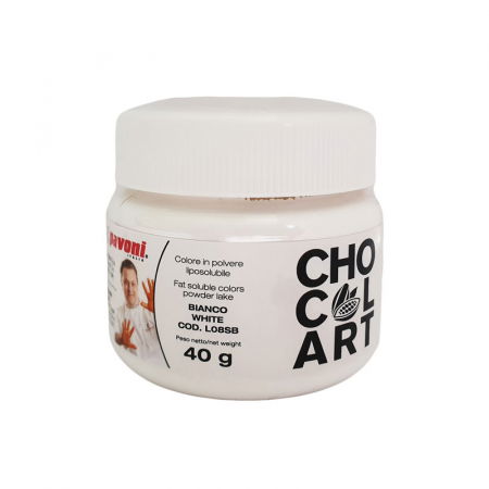 Coloranti Pudra Liposolubili - Colorant Alimentar Liposolubil Pudra, CHOCOLART Alb fara E171, 40 g - Azo Free