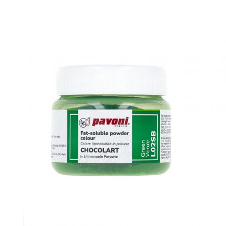 Coloranti Alimentari - Colorant Alimentar Liposolubil Pudra, CHOCOLART Verde fara E171, 40 g - Azo Free