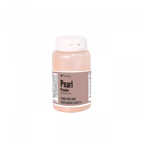 Coloranti Pudra Liposolubili - Colorant Alimentar Liposolubil Pudra Perlata, Roz Auriu fara E171, 25 gr - Azo Free
