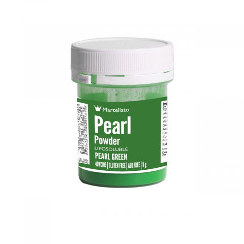 Coloranti Alimentari - Colorant Alimentar Liposolubil Pudra Perlata, Verde fara E171, 5 gr - Azo Free