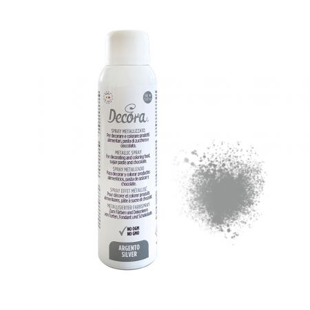 Coloranti Alimentari - Colorant Spray Metalizat Argintiu, 150 ml