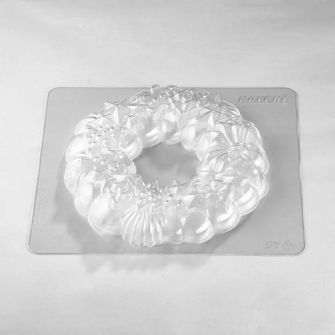 Ciocolaterie - Matrite, Ustensile - Coronita de Craciun 3D, Ø 18 x H 5.5 cm, Set Matrite Plastic 2 Subiecte Ciocolata