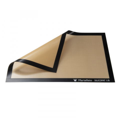 Cofetarie - Ustensile - Covoras Antiaderent Silicon Alb cu Fibra de Sticla, 59.5 x 39.5 cm