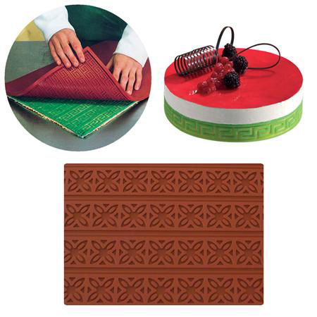 Cofetarie - Ustensile - Covoras Silicon Blat Decor Relief Model Majolica, 60x40 cm