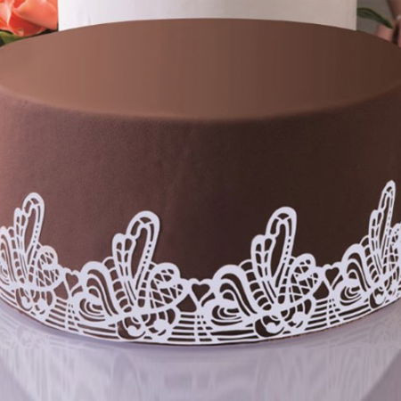 Cofetarie - Ustensile - Covoras Silicon Dantela, 3 Benzi 36x8.7 cm