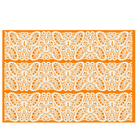 Cofetarie - Ustensile - Covoras Silicon Dantela, 3 Benzi 38.8x8.6 cm