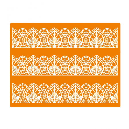 Cofetarie - Ustensile - Covoras Silicon Dantela, 3 Benzi 38x7.3 cm