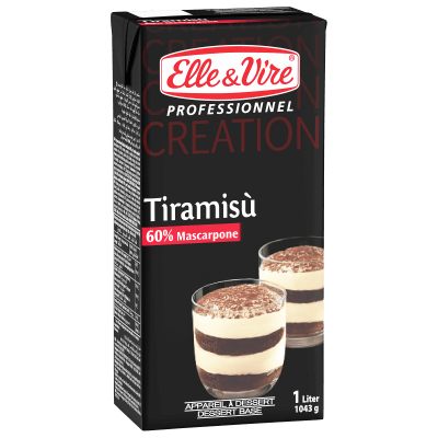 Glazuri, Napaj, Creme Cofetarie - Tiramisu cu Mascarpone 60%, Elle & Vire Professional