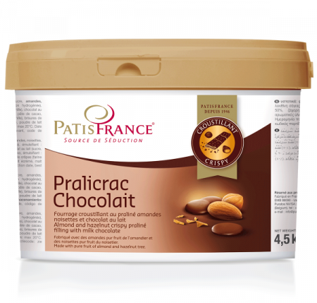Glazuri, Napaj, Creme Cofetarie - Crema Crocanta Ciocolata cu Lapte, Pralicrac Chocolait PatisFrance, 4.5 kg