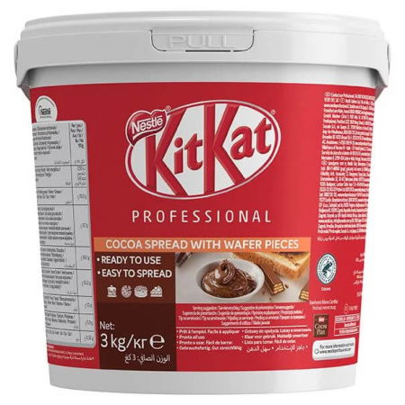 Glazuri, Napaj, Creme Cofetarie - Crema de cacao cu bucatele de napolitana KitKat,  3Kg