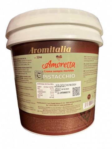 Glazuri, Napaj, Creme Cofetarie - CREMA AMORETTA PISTACCHIO. Umplutura Crema tartinabila cu Fistic, AromItalia