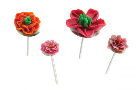 Ustensile Decorare Tort - Cui formare flori inox Ø2.1cm, set 3 buc