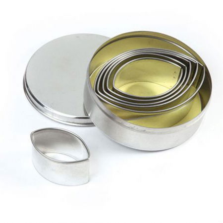 Cofetarie - Ustensile - Elipsa - Decupatoare Inox Ø 5 - 9.5 x H 3 cm, Cutie 6 Buc