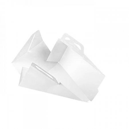 Ambalaje Bomboane, Prajituri, Torturi - Cutie alba pentru Felie Tort, triunghi, 12x15x7.5 cm