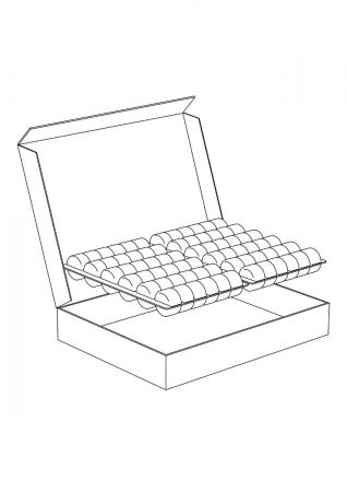 Ambalaje Bomboane, Prajituri, Torturi - Cutie Macarons / Fursecuri, 29.5 x 38.5 x H 6 cm