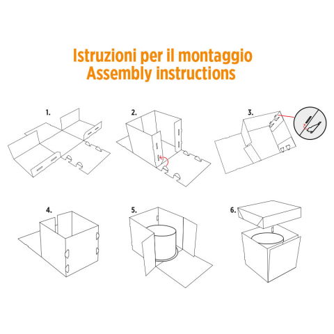 Cutie Patrata pentru Tort, Carton Alb, 30.5 x 30.5 x H 25 cm [2]