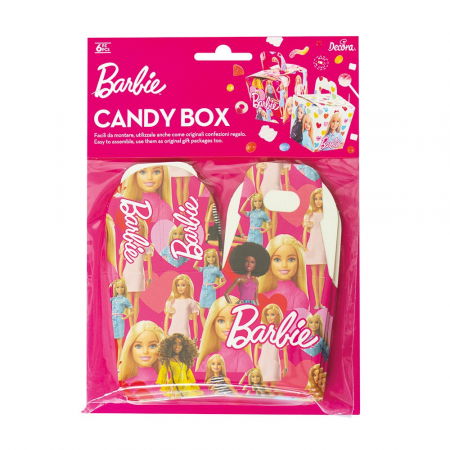 Ambalaje, Etichete, Suporturi - Cutii Party Barbie, Carton Impermeabil, 7 x 7 x H 8 cm, 6 Buc