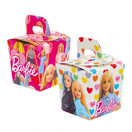 Ambalaje, Etichete, Suporturi - Cutii Party Barbie, Carton Impermeabil, 7 x 7 x H 8 cm, 6 Buc