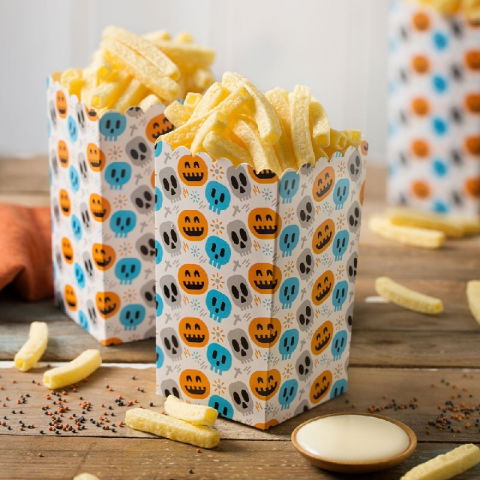 Ambalaje Bomboane, Prajituri, Torturi - Cutii Party Hallowen, Carton Impermeabil, 7 x 7 x H 14 cm, 6 Buc