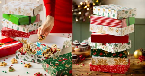 Cutii si Hartie Impachetat pentru Craciun 23.5 x 16 x H 5 cm, 24 buc [2]