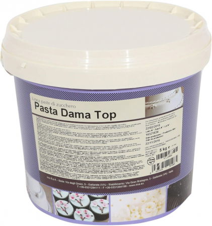 DAMA TOP Pasta de Zahar Alba, Acoperire, Decoruri si Flori, 5 kg, IRCA [3]