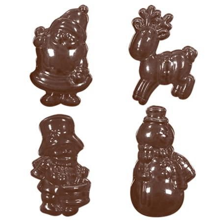 Ciocolaterie - Matrite, Ustensile - Decor Craciun 4 modele - Matrita Plastic Ciocolata