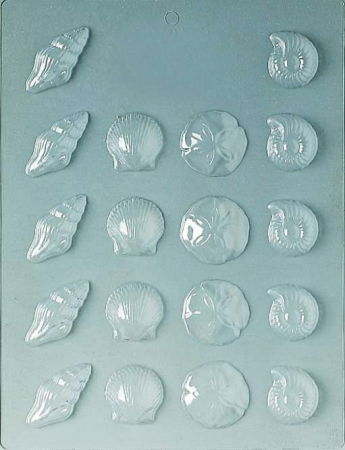 Ciocolaterie - Matrite, Ustensile - Decor Creaturi Marine 4 modele - Matrita Plastic Ciocolata