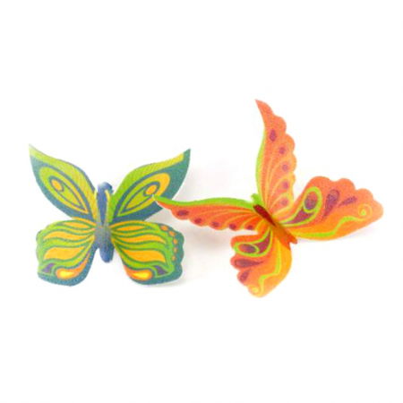 Decoratiuni Comestibile, Decor Tort - Decor din vafa - Fluturi 12 modele Ø 5 - 6.5 cm - 96 buc