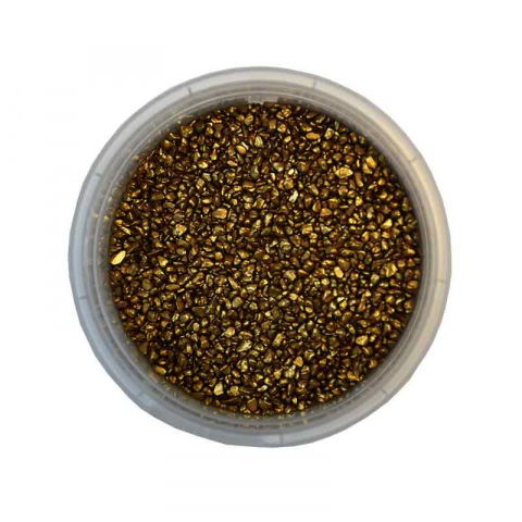 Decoratiuni Comestibile, Decor Tort - Decor Granule Ciocolata Neagra Auriu, 120 gr