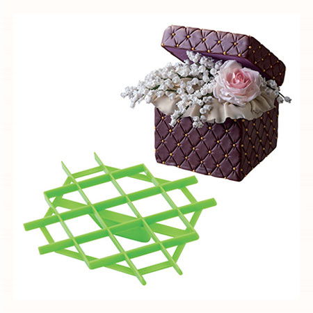 Ustensile Decor Pasta de Zahar - Decor Matlasat - Marcator Material Plastic, 12 x 9 cm