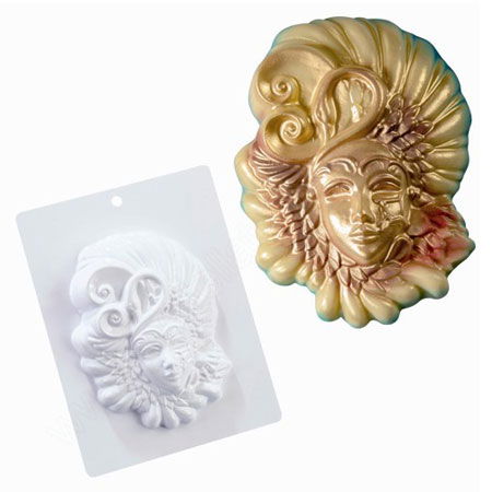 Ciocolaterie - Matrite, Ustensile - Decor / Subiect 3D Masca de Carnaval 02 - Matrita Plastic Ciocolata