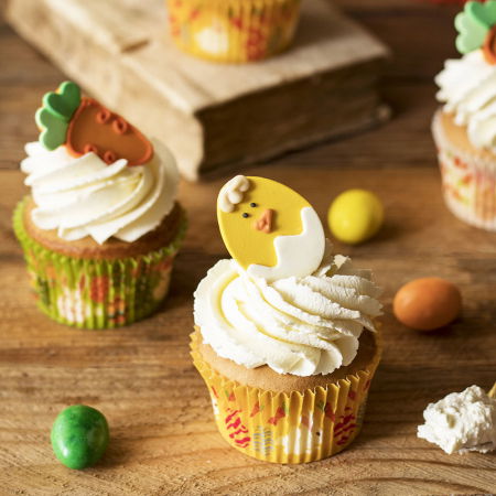 Figurine din Zahar - Decor Zahar - Figurine Paste, Puisori si Morcovi Ø 5 cm, 6 buc