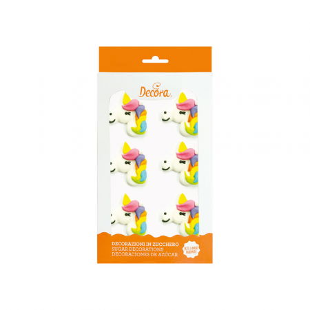 Decoratiuni Comestibile, Decor Tort - Decor Zahar - Figurine Unicorn Ø 3 cm, 6 buc