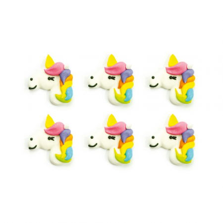 Decoratiuni Comestibile, Decor Tort - Decor Zahar - Figurine Unicorn Ø 3 cm, 6 buc
