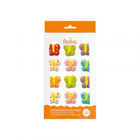 Decoratiuni Comestibile, Decor Tort - Decor Zahar - Fluturasi Ø 2.5 cm, 12 buc