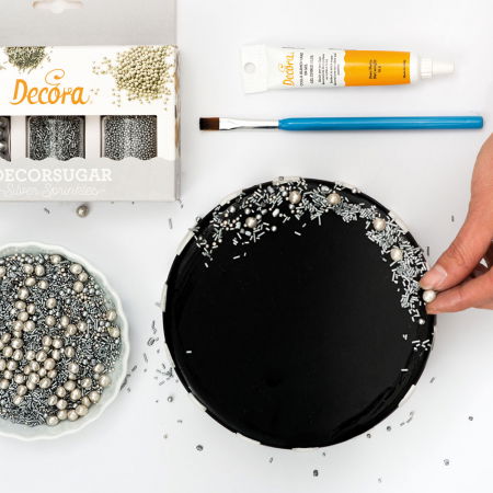 Decoratiuni Comestibile, Decor Tort - Decor Zahar Mixt Ø 1.5 - 8mm, Silver Sprinkles, 85 gr