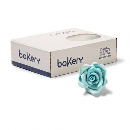 Decoratiuni Comestibile, Decor Tort - Decor Zahar - Trandafiri Bleu Ø 3.5 cm, 30 buc