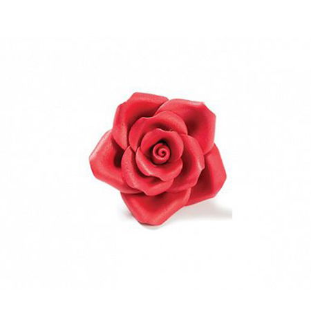 Decoratiuni Comestibile, Decor Tort - Decor Zahar - Trandafiri Rosu Ø 5 cm - 24 buc