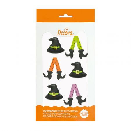 Decoratiuni Comestibile, Decor Tort - Decor Zahar - Vrajitoare Ø 3.5 cm, 4 modele, 6 buc