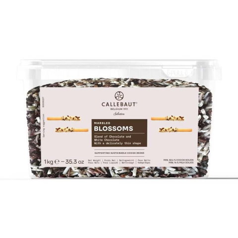 Decoratiuni Comestibile, Decor Tort - Decoratiuni Ciocolata Alba si Neagra Blossom Dou Mona Lisa, 1 kg