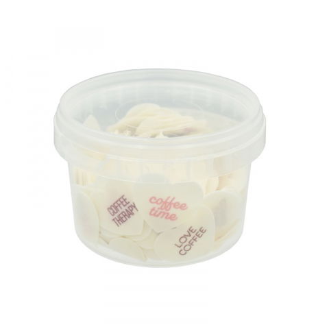 Decoratiuni Comestibile, Decor Tort - Decoruri Comestibile Cappucino Inima 3 x 2.8 cm, 280 buc