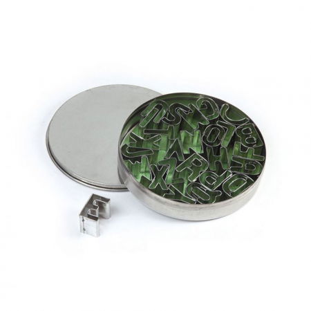 Decupatoare - Decupatoare Alfabet Ø 3.5 cm, Inox, Cutie 26 Buc