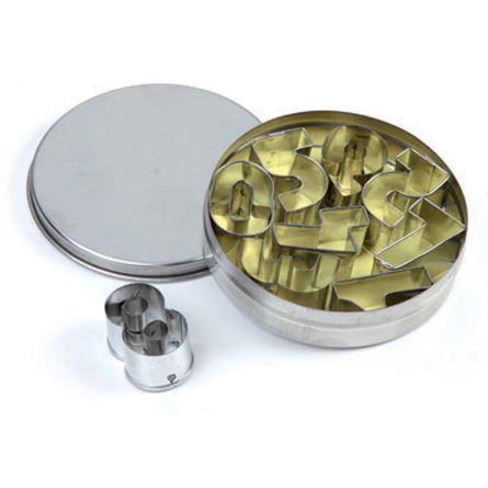 Decupatoare - Decupatoare Cifre Ø 3.5 cm, Inox, Cutie 9 Buc