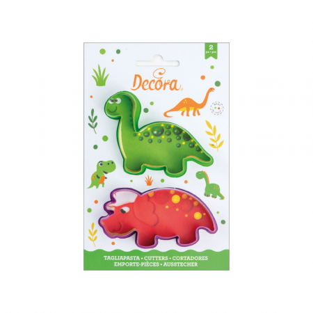 Dinozauri - Decupatoare Plastic Ø 9 si 10 x H 2.2 cm, Set 2 Buc [2]