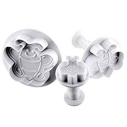 Decupatoare - Albine - Decupatoare Plastic cu Extractor Ø 2 - 4.3 cm, Set 3 Buc